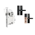 thumbnail image 2 of Door Lock, Security Biometric Fingerprint Smart Door Handle Tuya Electronic Intelligente Card Key Wood Door Lock for Home ,Easy to Install, 2 of 7