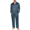 thumbnail image 5 of Matching Family Pajamas Christmas Silk Christmas Pajamas Long Sleeve Button down Holiday Casual Mommy and Me Christmas Pajamas Christmas Pajamas Men, 5 of 6