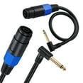 thumbnail image 4 of Speakon Female Connector to 1/4" Male Cable Audio Patch SpeakON Jack Plug to 6.35mm TS Speaker Interconnect Wire, 4 of 8