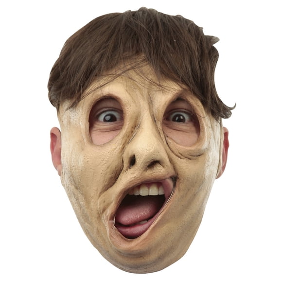 Deformity Twisty Face Open Top Hair Opening Character Adult Latex Mask Halloween