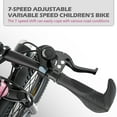thumbnail image 3 of 20" Mountain Bike for Kids 7-12, SHINPT Kids Bicycle with LED Light, Toddler Girls and Boys Bike with 7-Speed Gears, Boys 20 inch Bike with Shock Absorber Front Fork, Bike Ages 7-12, Pink, Silver, 3 of 6