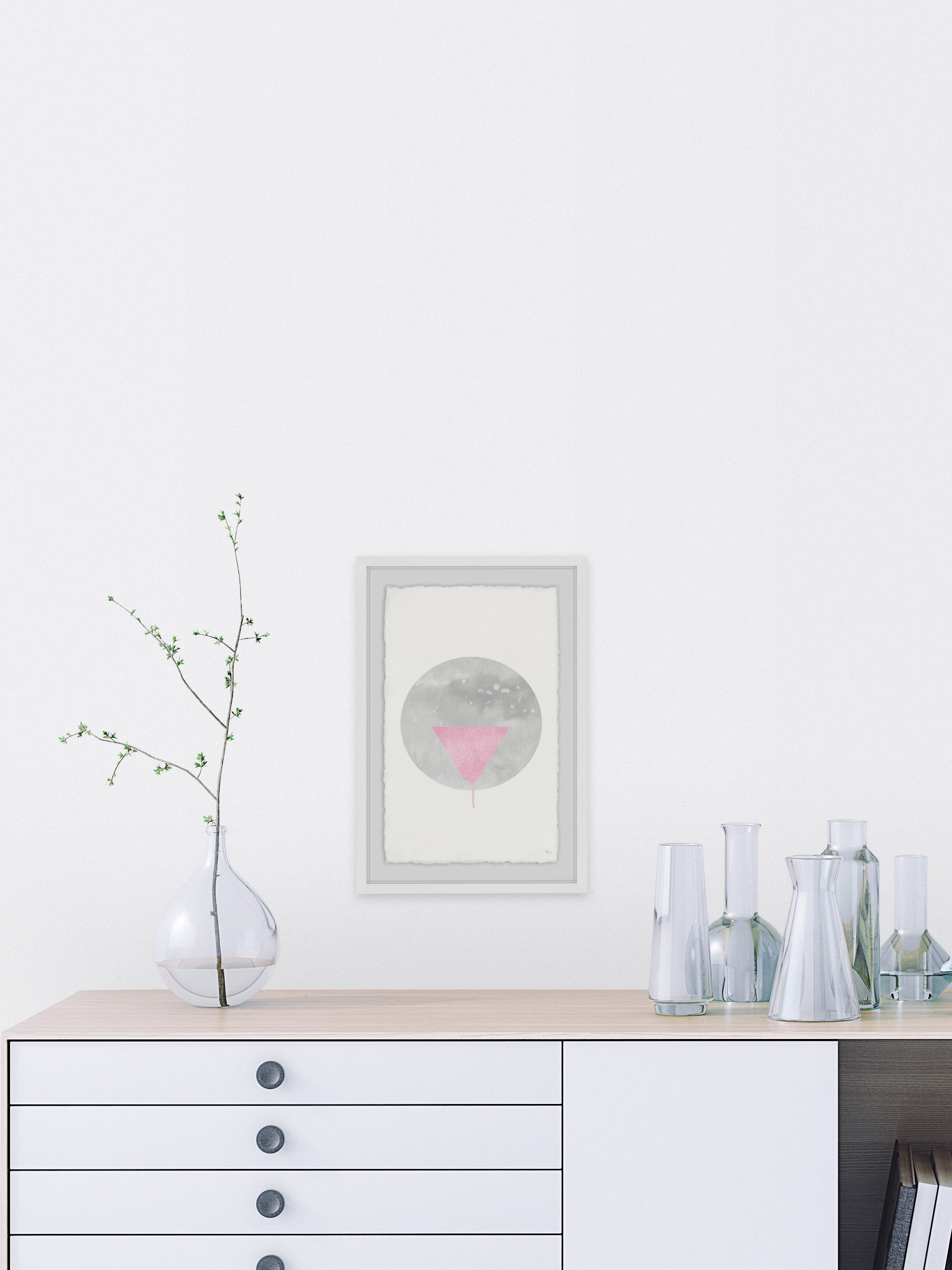 Pink Cone II Framed Painting Print