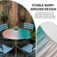 thumbnail image 4 of Teal Pink Ombre Round Fitted Tablecloth with Elastic Edge, Waterproof Table Cloth Table Cover for 45"-54" Tables, Modern Abstract Art Gradient Tablecloths for Dining Picnic Indoor Outdoor, 4 of 9
