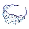 thumbnail image 2 of GOOHOCHY 1 UNID tejido de la boda Tiara Decoración de pelo Decoración Tiara Diamantes Banda de pelo Malla Headwear, 2 of 7