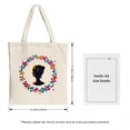 thumbnail image 3 of Stylish Canvas Tote Bag with Dark Silhouette of Woman Surrounded by Colorful Abstract Shapes - Perfect for Shopping Travel & Parties, 3 of 4