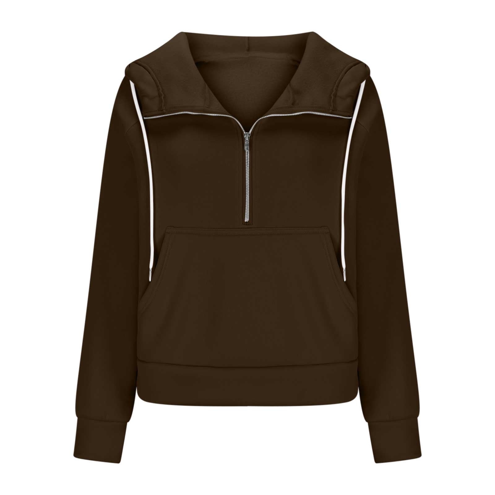 Duxyoz Sweat-shirt à Manches Longues Pour Filles Avec Demi-fermeture