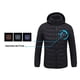 thumbnail image 3 of Chaqueta calefactora eléctrica USB para hombre, ropa térmica, algodón, Aire libre, Zona 9, Zona 11, Invierno, 3 of 4