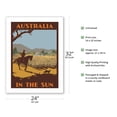 thumbnail image 2 of Australia - In the Sun - Australian Sheep Herder - Vintage Travel Poster by Percy Trompf c.1930 - Bamboo Fine Art 290gsm Paper Print (Unframed) 24x32in, 2 of 4