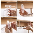 thumbnail image 3 of BueautyboxMetal Cupboard Cabinet Organizer Rack Holder Hanging Under Shelf Storage Basket for Bookshelf Kitchen Closet Office Desk Cupboard, 3 of 7