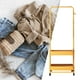 thumbnail image 5 of Perchero con ruedas, organizador de ropa rodante para lavandería y dormitorio Amarillo, 5 of 8