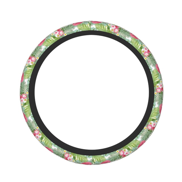 Balery Tropical Flamingo Fundas elásticas antideslizantes para volante, funda protectora universal para hombre y mujer, 15 pulgadas, accesorios para coche.
