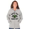 thumbnail image 4 of Rock Out With Guac Avocado Guacamole Unisex Fleece Graphic Zip Up Hoodie Brisco Brands 2X, 4 of 5