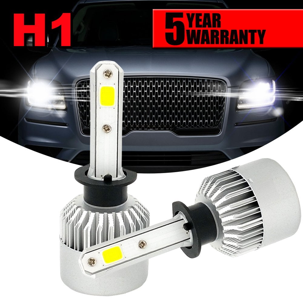 2x H1 Super White 12V CREE LED Headlight High Beam Low Beam Light SMD Bulbs