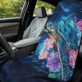 thumbnail image 2 of XYZCANDO Turtle Car Seat Cover Towel Florals Waterproof Sweat Towels Seats Cover Non Slip Backing Sweatproof Cushion Protector Easy to Store Universal Fit for Cars SUV Sedans, 2 of 7