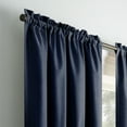 thumbnail image 4 of Eclipse Samara Solid Blackout Curtains, Single Curtain Panel, 95 Inch Long Blackout Curtains, 42" W x 95" L, Indigo, 4 of 11