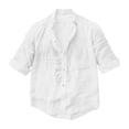 thumbnail image 5 of Luvrsol Big & Tall Shirts for Men Short Sleeve Button Down Shirt Solid Casual, S-5XL, 5 of 5