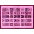 thumbnail image 1 of Ahgly Company Indoor Rectangle Abstract Pink Modern Area Rugs, 6' x 9', 1 of 4