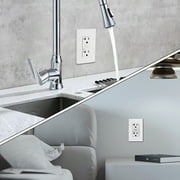 20amp GFCI Outlets Non-Tamper-Resistant,GFI Duplex Receptacles with LED Indicator, Ground Fault Circuit Interrupter with Wall Plate, ETL Listed, White, 2 Pack