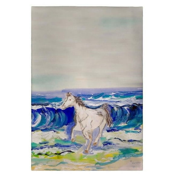 Betsy Drake GT957 20 x 20 in. Horse & Surf Guest Towel