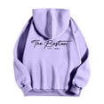thumbnail image 5 of sususu Hoodies for Men Letter Print Hoodie For Stylish Casual Wear Comfortable And Pullover Sweatshirt For Everyday Fashion,Light Purple,XXXL, 5 of 6