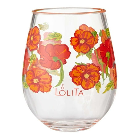 Lolita 6002028 Best of the Bunch Poppy Acrylic Stemless Wine