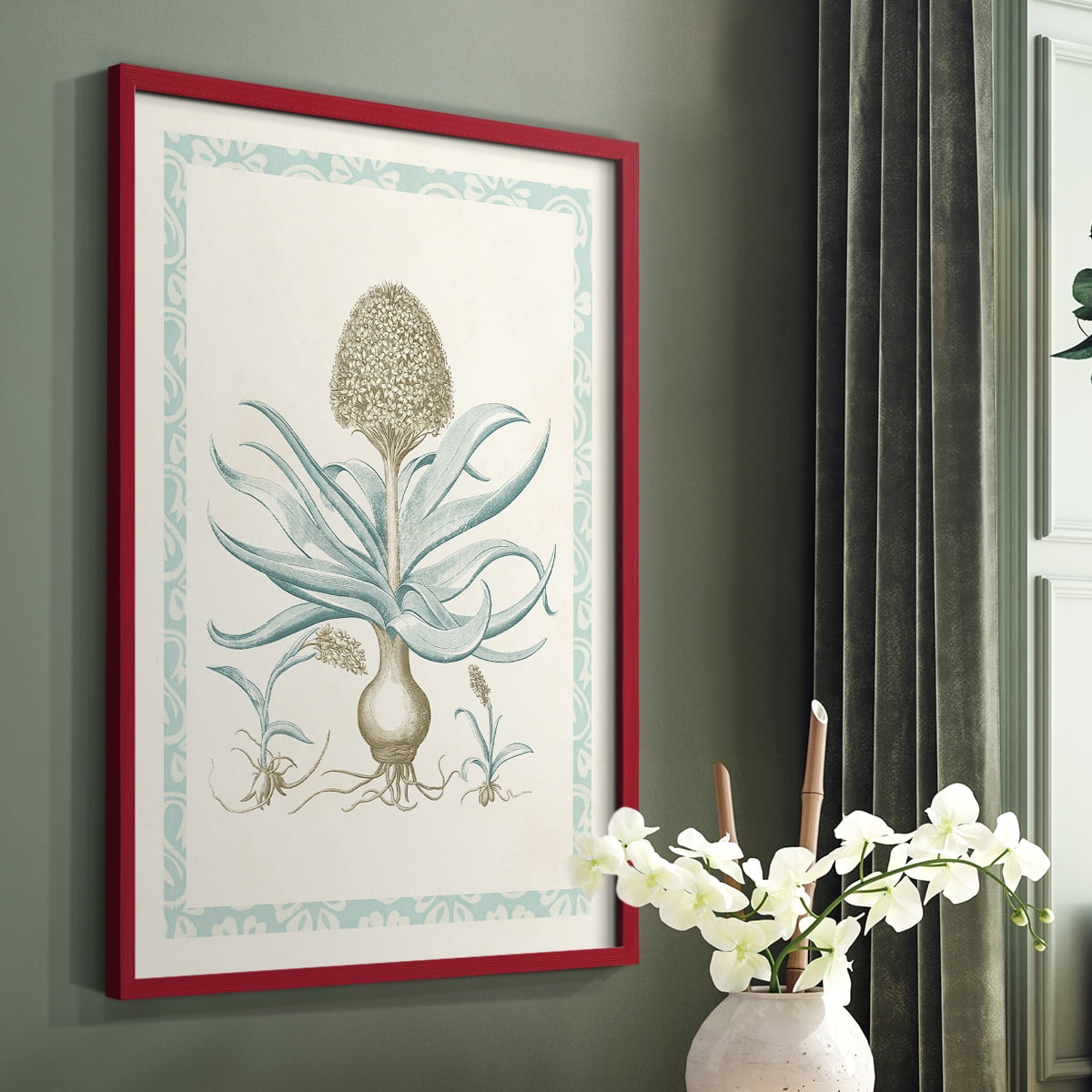 Willow Blue Besler IV Framed Print - Solid Wood in Single Picture Frame Solid Wood 2 Framed Print