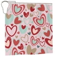 thumbnail image 2 of DouZhe Multicolored Hearts Pink Pattern Shower Curtain, Waterproof Bath Curtains for Bathroom Decorations, 72 x 72 inches, 2 of 7