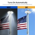 26 LED Solar Flag Pole Light Flagpole Downlight Lighting for 1525 Ft