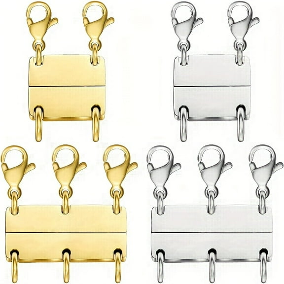4pcs Necklace Clasp Layering Jewelry Clasp Separator For Stackable Necklaces And Chains