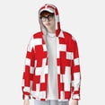 thumbnail image 3 of Logiee Red Cross 1 Print Men's Women Light Jacket Full Zip Sun Protection Hoodie Long Sleeve Sun Shirts for Men Hiking Fishing Zip Pockets-Large, 3 of 8
