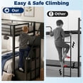 thumbnail image 4 of Miniyam Twin over Twin Bunk Bed with Storage Stairs and 6 Drawers, Black, 4 of 11