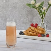 JoyJolt Milo Stemless Champagne Flutes Set of 4 9.4oz Champagne Glasses Mimosa Glasses Set
