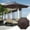 Brown, variant on TOPRenddon Cantilever Umbrella Replacement Canopy,Outdoor Courtyard Umbrella Surface Polyester Sunshade Umbrella Sunscreen And Rainproof Fabric Garden Pillar Umbrella Fabric(Excluding Umbrella Racks)