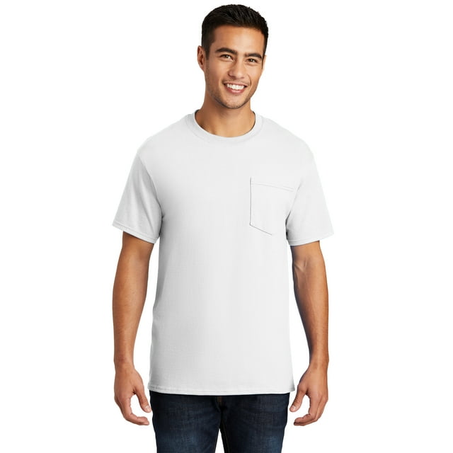 Port & Company? - Camiseta b?sica con bolsillo. PC61P Puerto & Compa??a PC61P