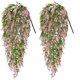 thumbnail image 1 of 2 Pcs Pink Artificial Plant, UV Resistant Artificial Hanging Plants, 1 of 5