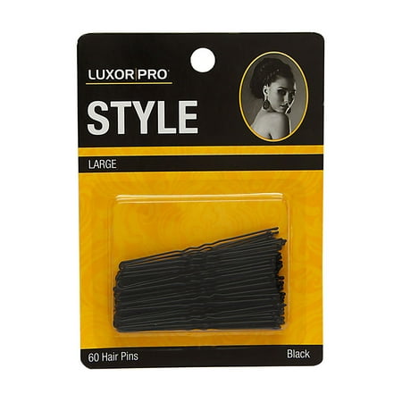 Luxor Professional Style Large Hair Pins 60 Hair Pins - Black Model No.