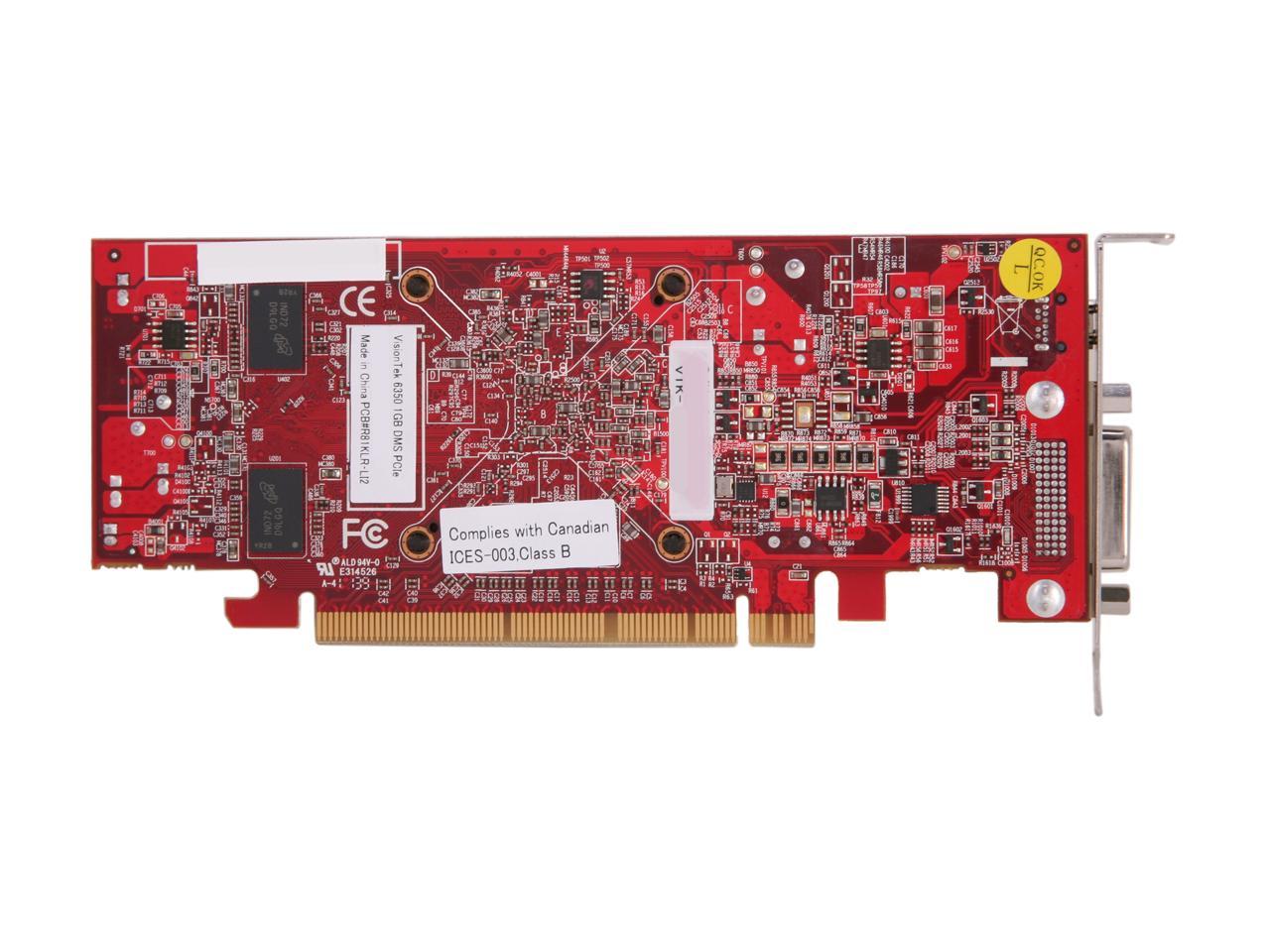 Visiontek Radeon 6350 SFF 1GB DDR3 3M DMS59 (2 x DVI-I, miniDP) w/ 2 x DVI-I to VGA Adapter, 900456 - image 4 of 5
