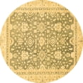 thumbnail image 1 of Ahgly Company Indoor Round Oriental Brown Traditional Area Rugs, 4' Round, 1 of 4