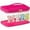 Hot Pink, variant on Letter Clear Medicine Makeup Bag, Large Size Waterproof Nylon Cosmetic Toiletry Storage bag with Top Handle, Transparent Meds First Aid Travel Organizer Cosmetic Bag,Light Pink