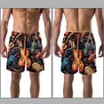 thumbnail image 3 of luoweisi Men's Beach Shorts Quick Dry Swim Trunks with Mesh Lining Musical Instrument M, 3 of 5