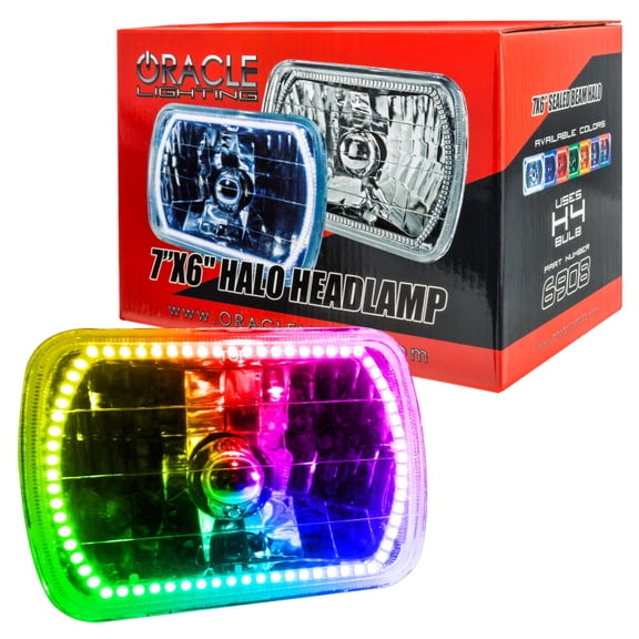 ORACLE Lighting Sealed Beam 7x6 H6054 Headlight with Pre-Installed SMD Halo