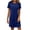 Blue#6, variant on M Women's 2026 Summmer Dress Casual Flowy Short Sleeve Ruched Waistline Round Neck Going Out Dresses Mother of the Bride Dresses for Women Army Green
