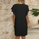 thumbnail image 4 of Vestido de Malla para las Mujeres Sexy, Cuello Redondo de Color Sólido, Vestido de Bolsillo sin Mangas, 4 of 6