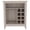 Gray + Particle Board + Particle Board, variant on Space Saving Bar Cabinet with Wine Rack for Small Dining Room, 6 Bottle Storage, One Drawer, Brown Particle Board