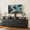 Black, variant on GUNAITO TV Stand with Adjustable Mount for TV up to 75", Big TV Stand for Living Room with 7 Fabric Drawers , Rustic Brown