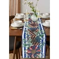thumbnail image 4 of 4th of July Table Runner Cotton Linen 90 Inch Holiday Dresser Scarves, Independence Day Star Botanical Blue Striped Tablerunner for Kitchen Coffee Dining Bedroom Dinner Scarf Décor 13''x90'', 4 of 9
