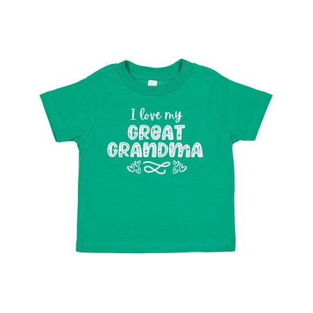 

Inktastic I Love My Great Grandma with Hearts Gift Toddler Boy or Toddler Girl T-Shirt