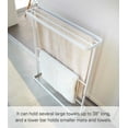 thumbnail image 4 of Yamazaki Home Bath Towel Hanger, White, Steel,  Holds towels up to 24.5" x 58", Supports 2.2 pounds, Water Resistant, 4 of 7
