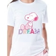 thumbnail image 2 of Peanuts Womens' Snoopy Dream Comic Flower Relaxing Sleep Pajama Set, 2 of 6