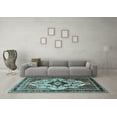 thumbnail image 3 of Ahgly Company Indoor Rectangle Persian Light Blue Traditional Area Rugs, 7' x 10', 3 of 4